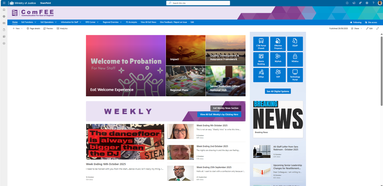 HMPPS Intranet (East of England)